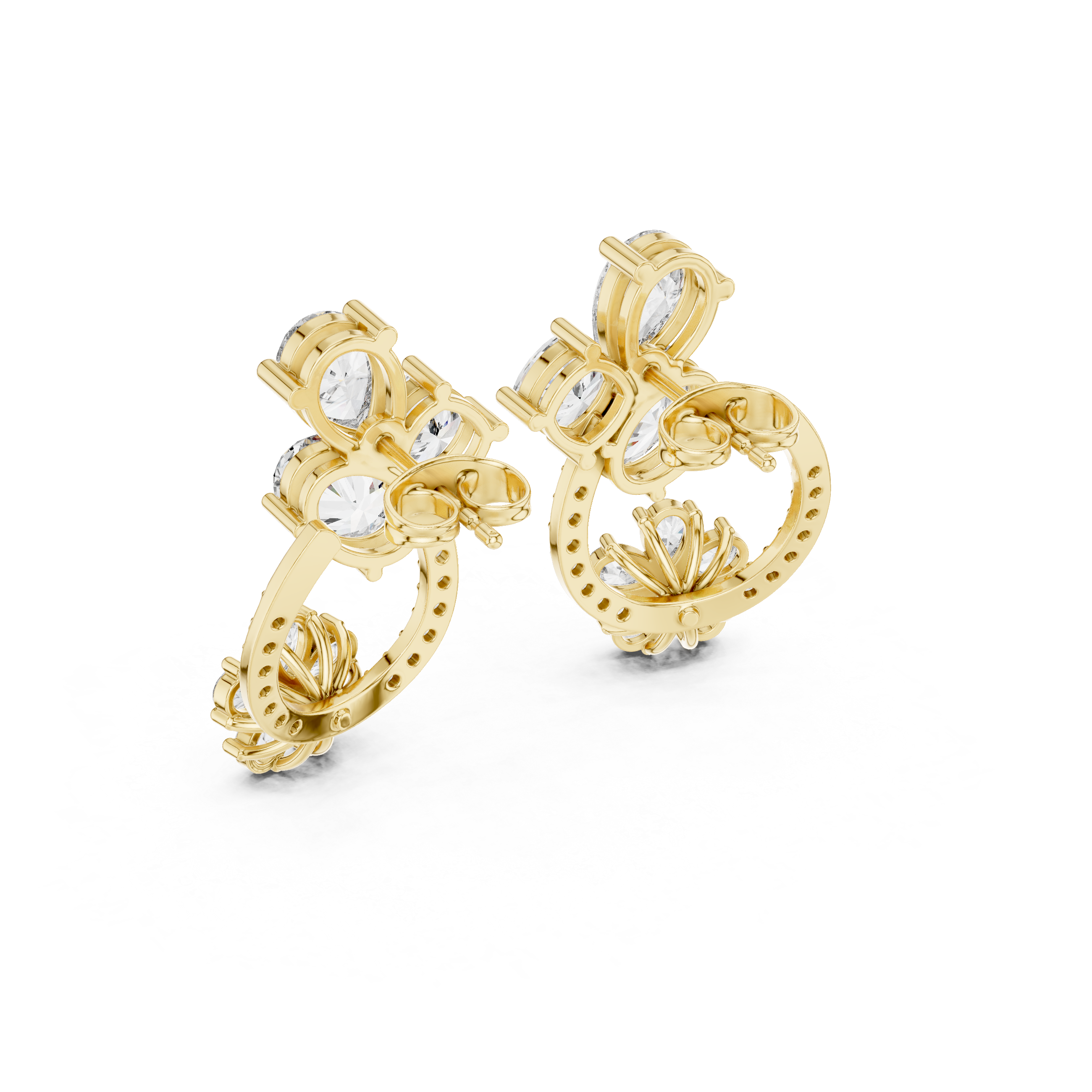 Pear Oval 4.33ct Lab Grown Diamond Earring