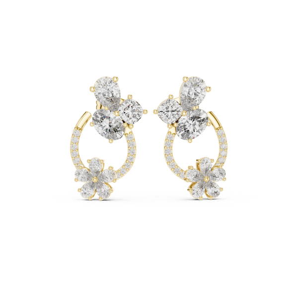 Pear Oval 4.33ct Lab Grown Diamond Earring