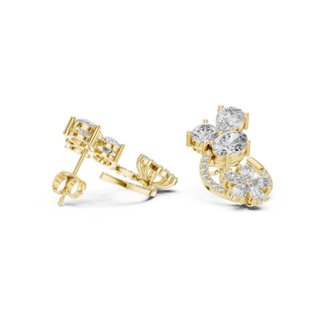 Pear Oval 4.33ct Lab Grown Diamond Earring