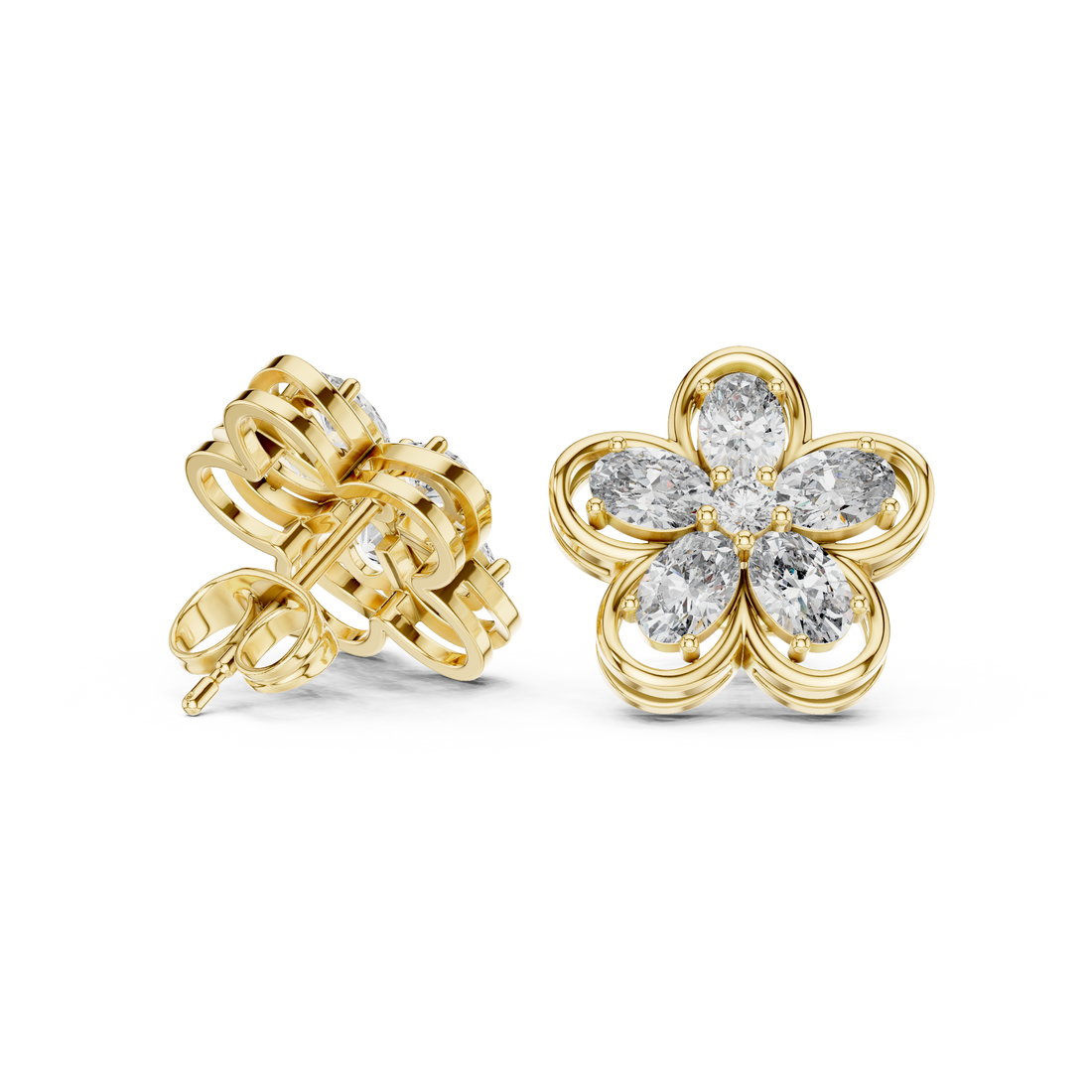 Chic 1.59ct Oval Lab Grown Diamond Earring