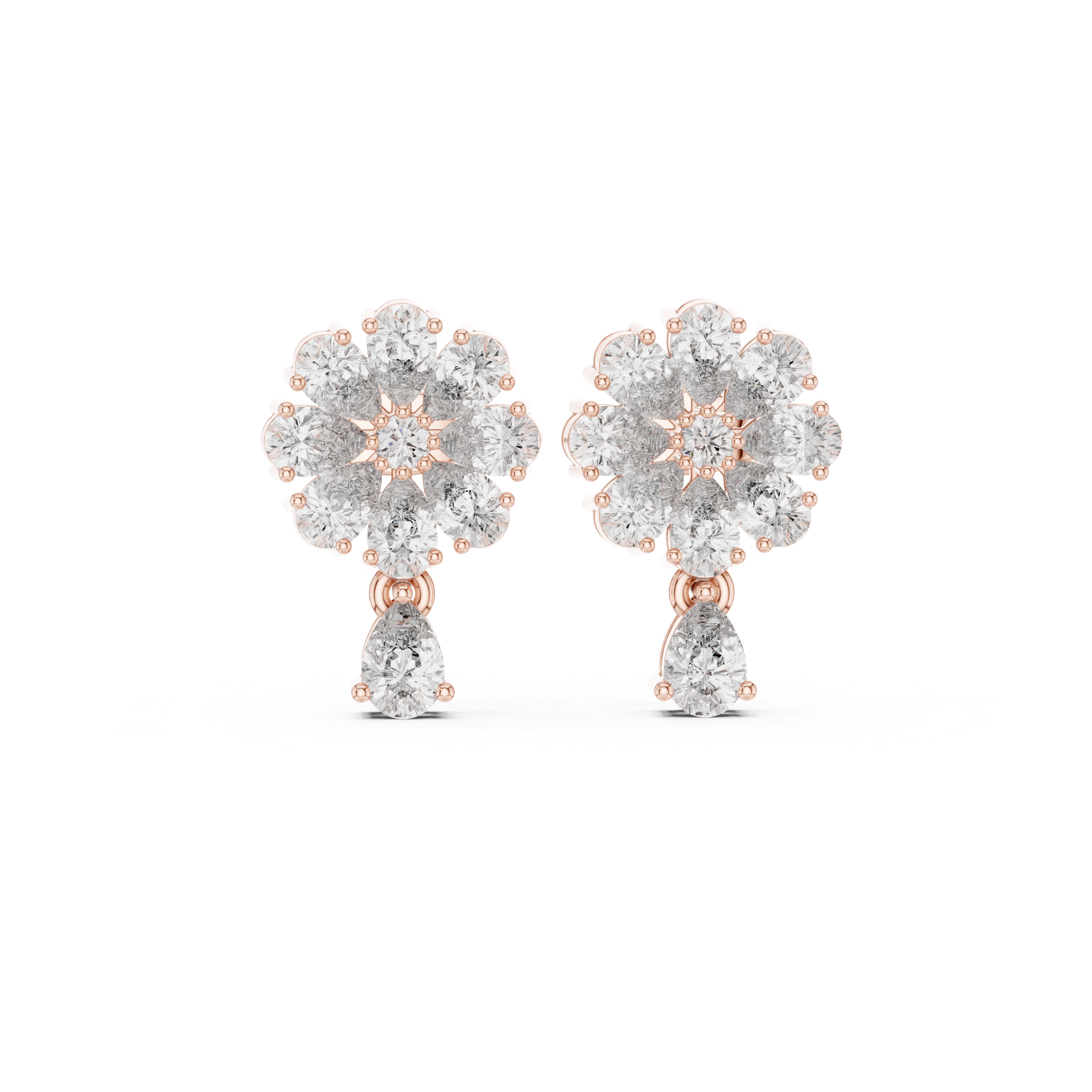 Pure 1.73ct Pear Lab Grown Diamond Earring