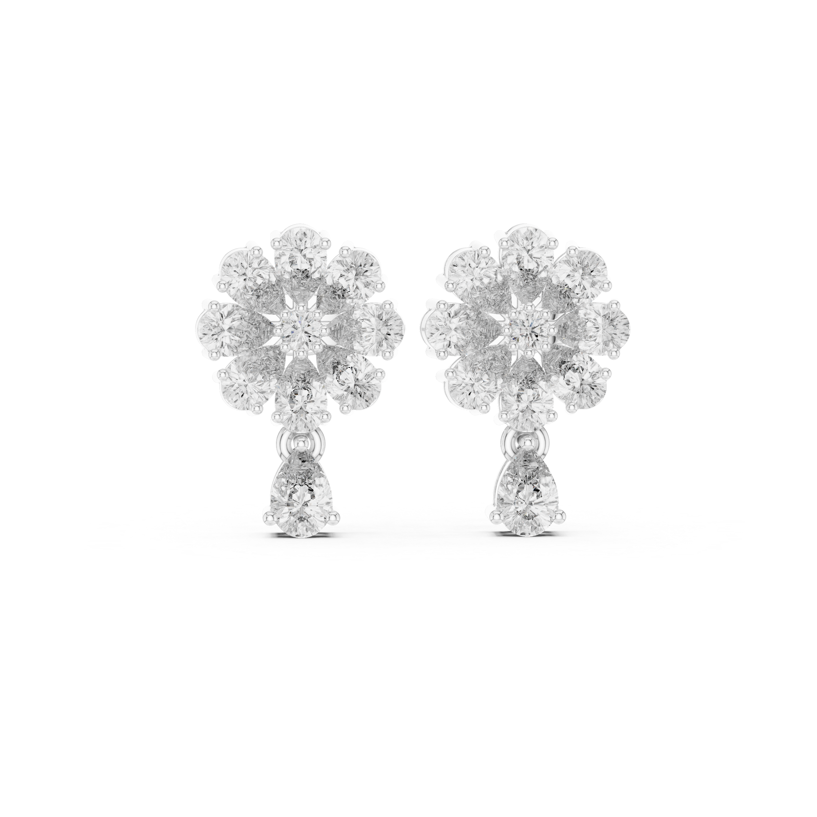 Pure 1.73ct Pear Lab Grown Diamond Earring