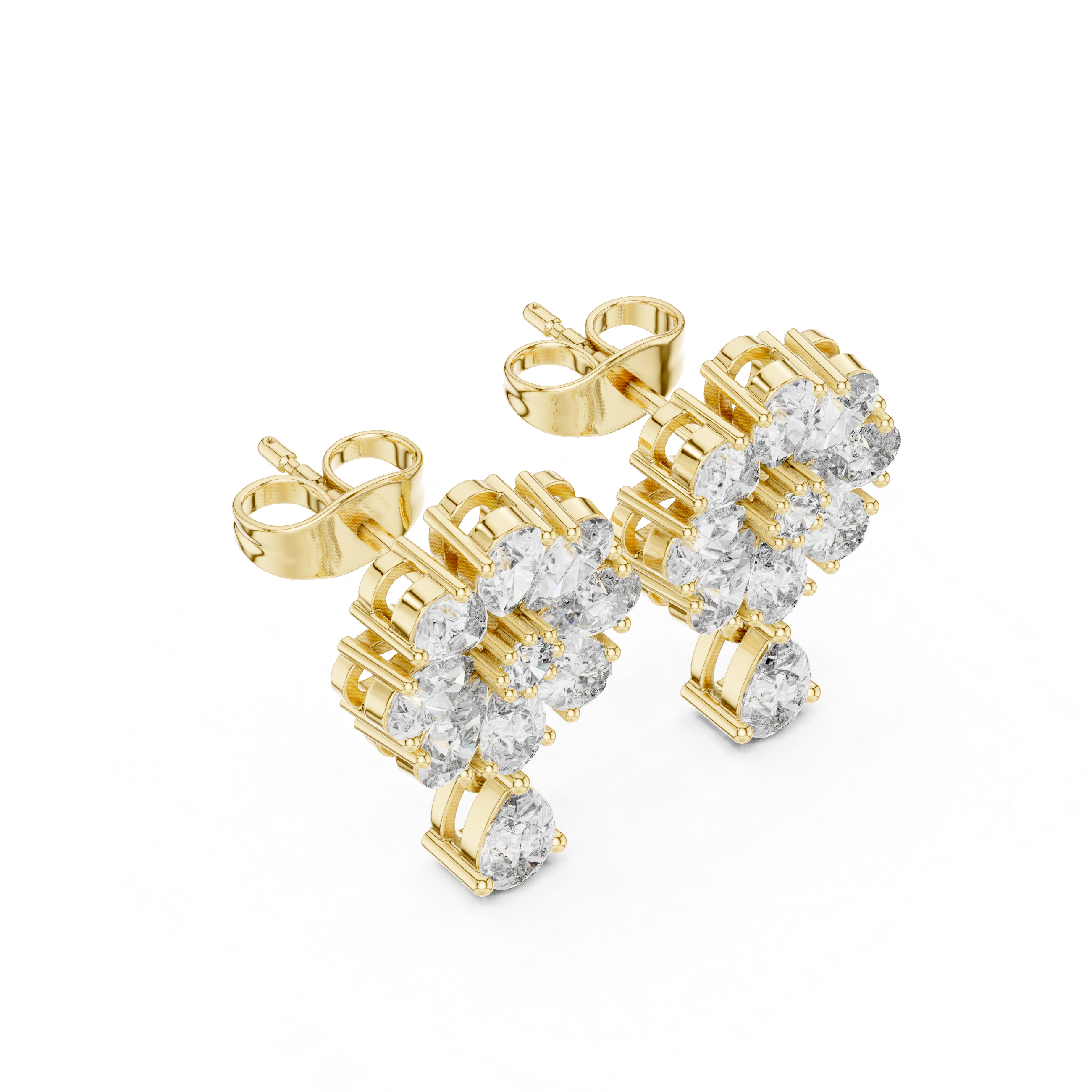 Pure 1.73ct Pear Lab Grown Diamond Earring