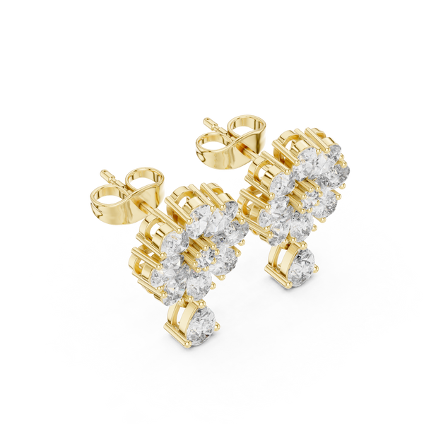 Pure 1.73ct Pear Lab Grown Diamond Earring