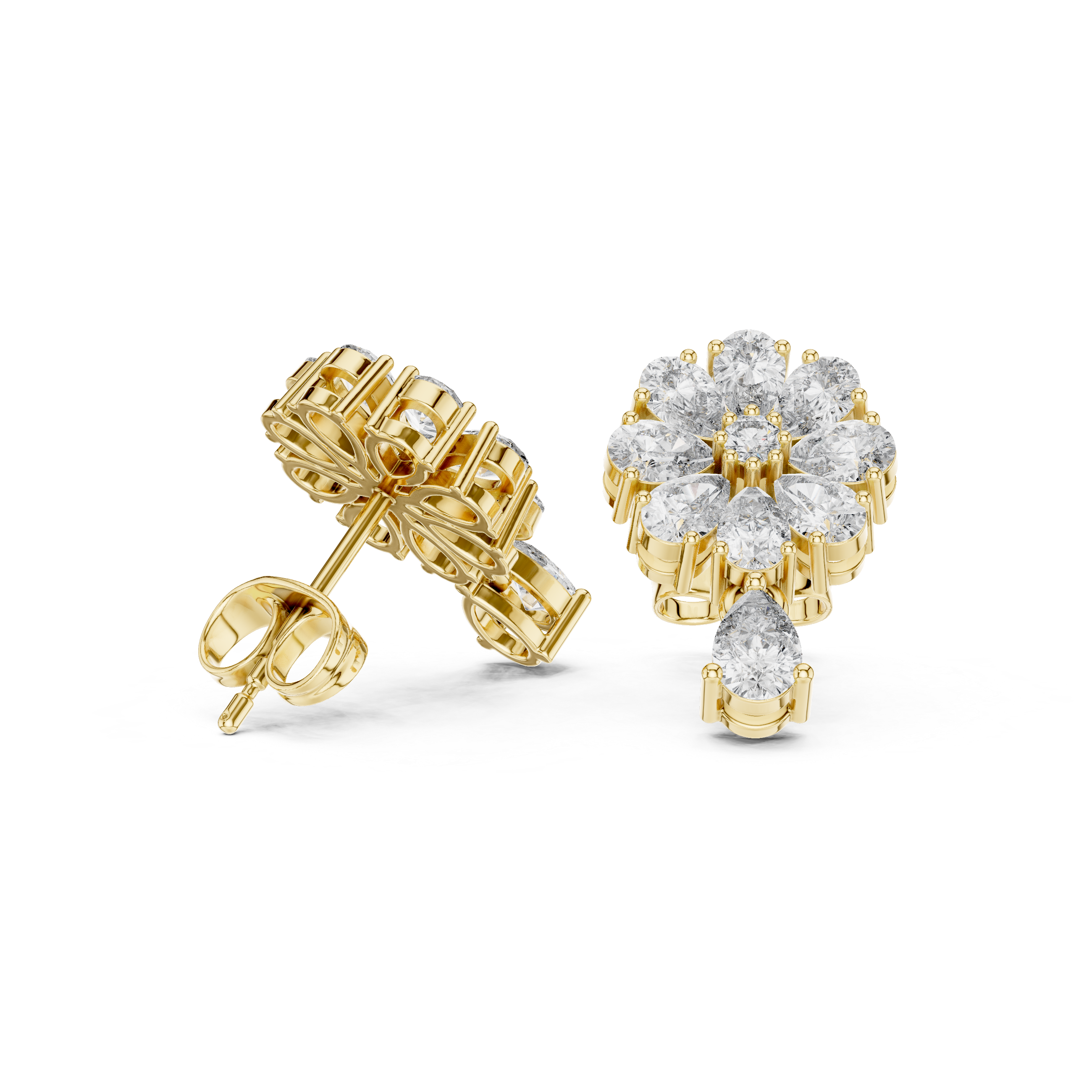 Pure 1.73ct Pear Lab Grown Diamond Earring