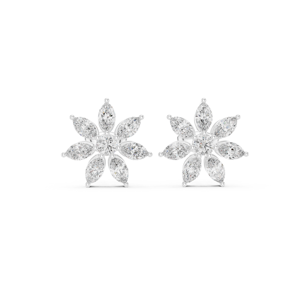 Vibrant 1.59ct Marquise Lab Grown Diamond Earring