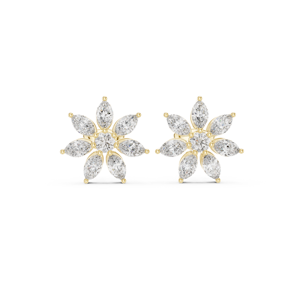 Vibrant 1.59ct Marquise Lab Grown Diamond Earring