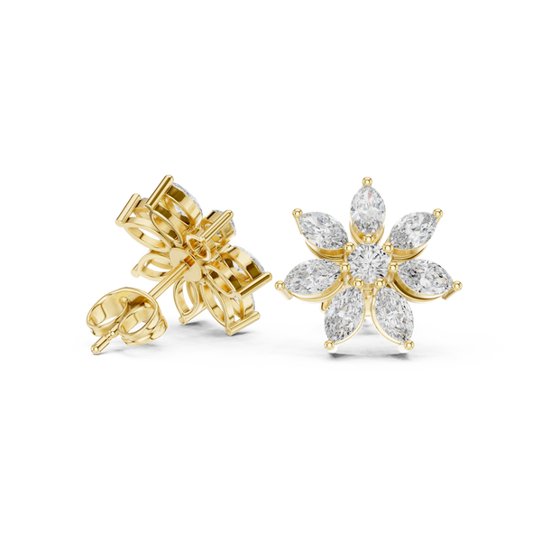 Vibrant 1.59ct Marquise Lab Grown Diamond Earring