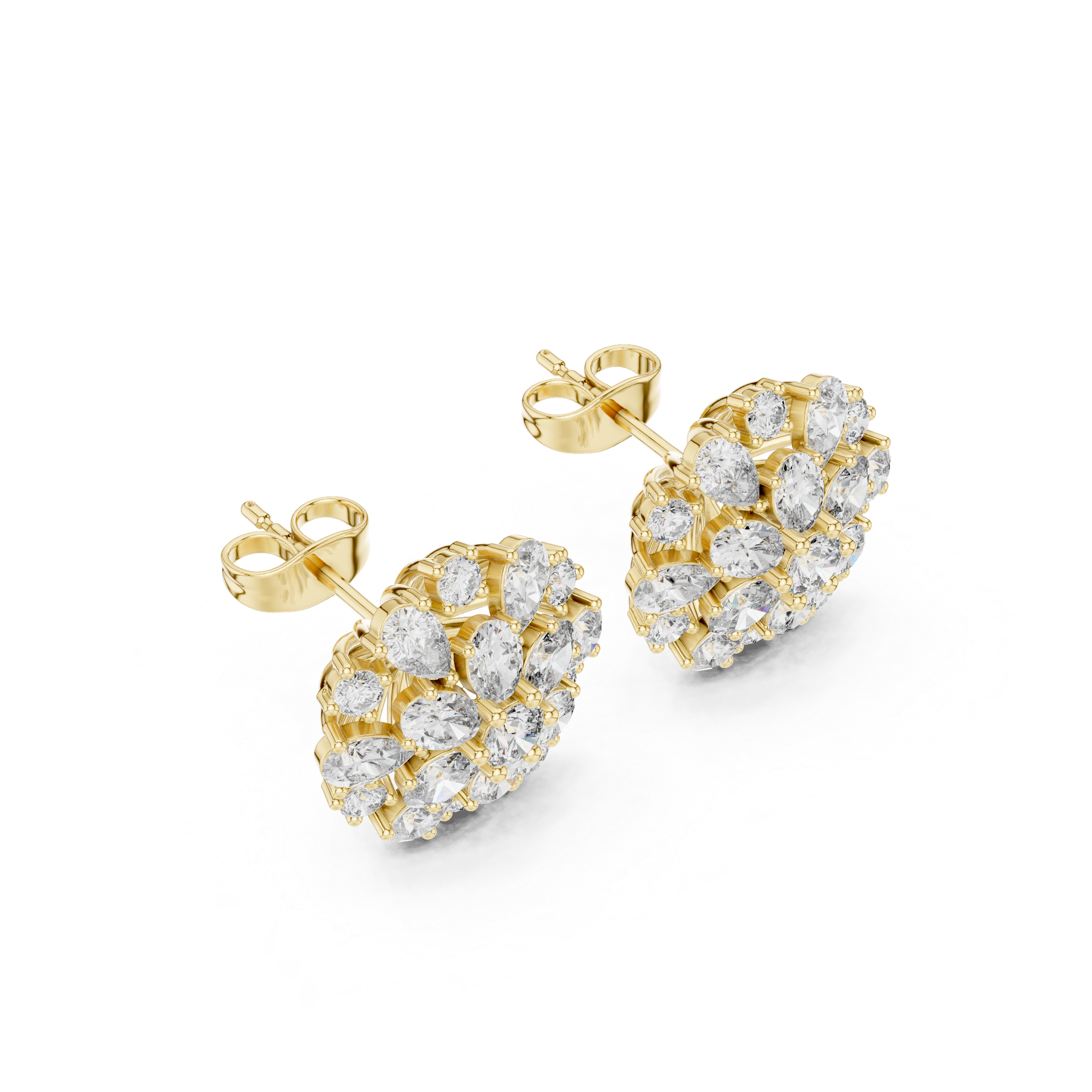 2.65ct Pear Oval Lab Grown Diamond Earring