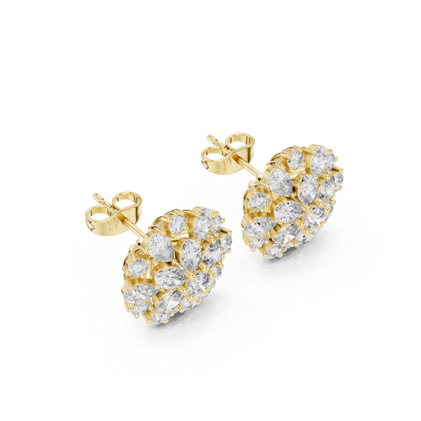2.65ct Pear Oval Lab Grown Diamond Earring