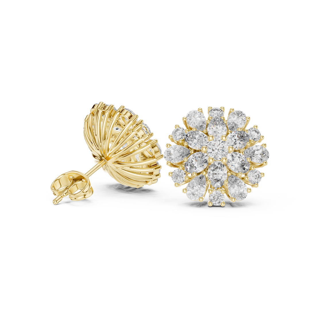 2.65ct Pear Oval Lab Grown Diamond Earring