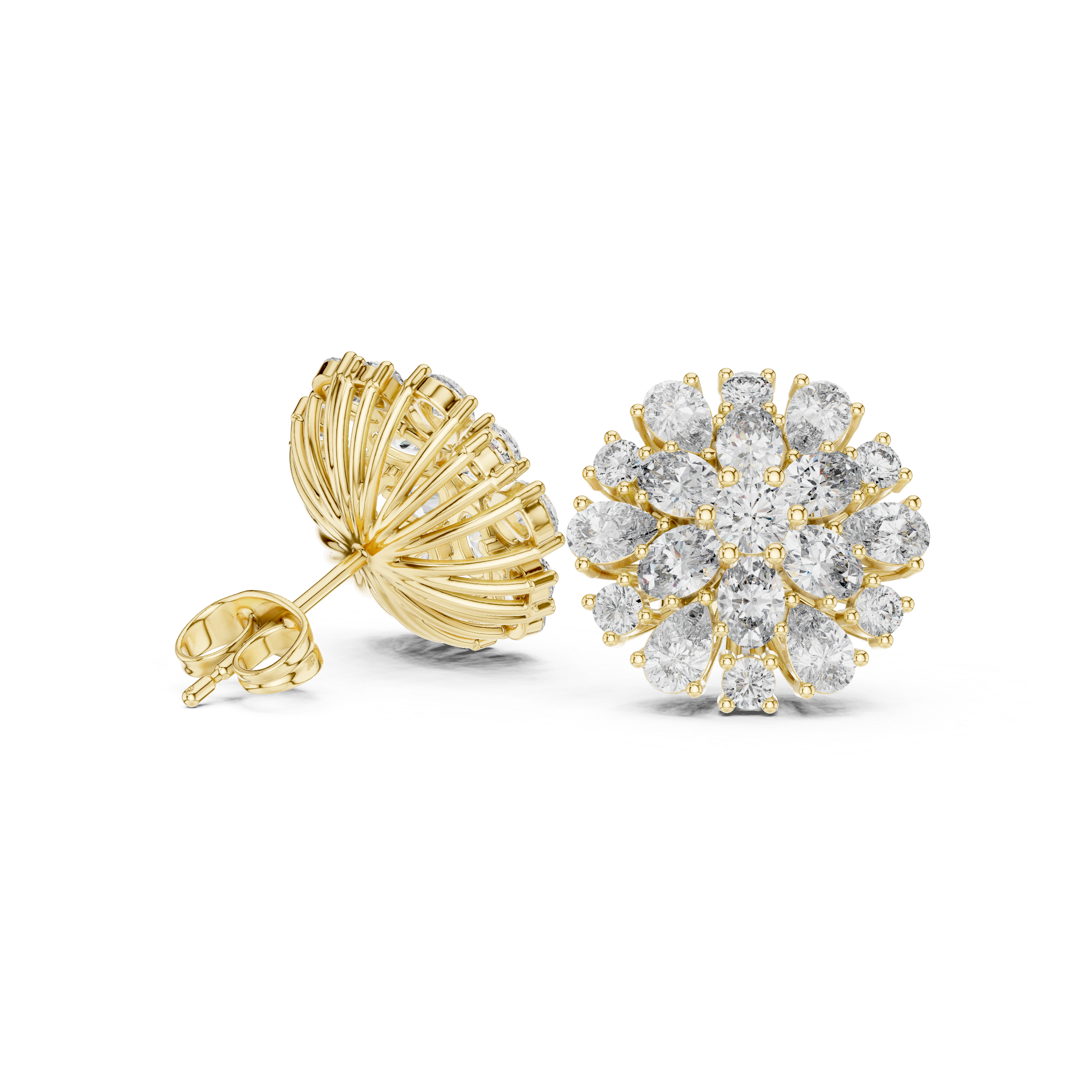 2.65ct Pear Oval Lab Grown Diamond Earring
