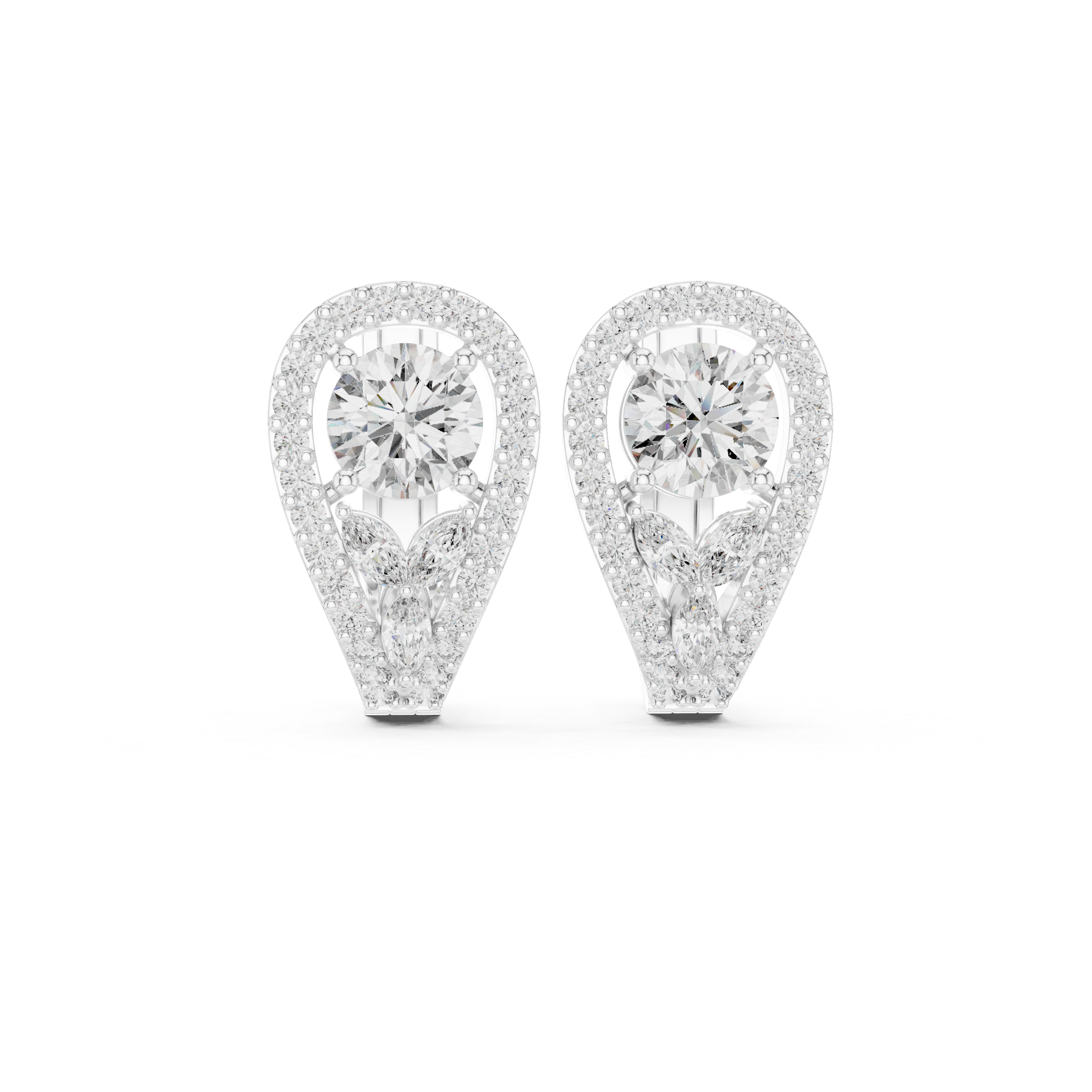 Graceful 1.476ct Marquise Lab Grown Diamond Earring