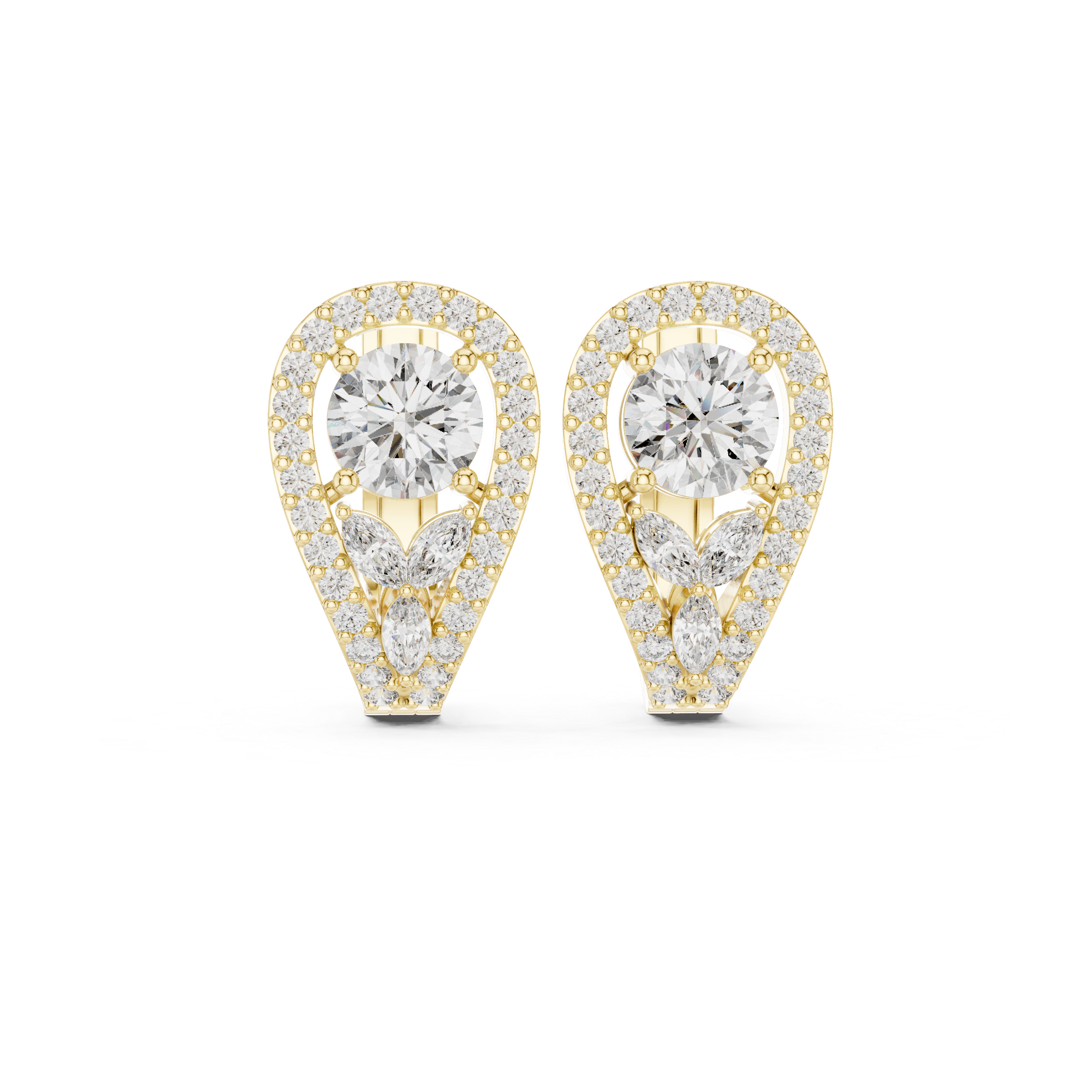 Graceful 1.476ct Marquise Lab Grown Diamond Earring