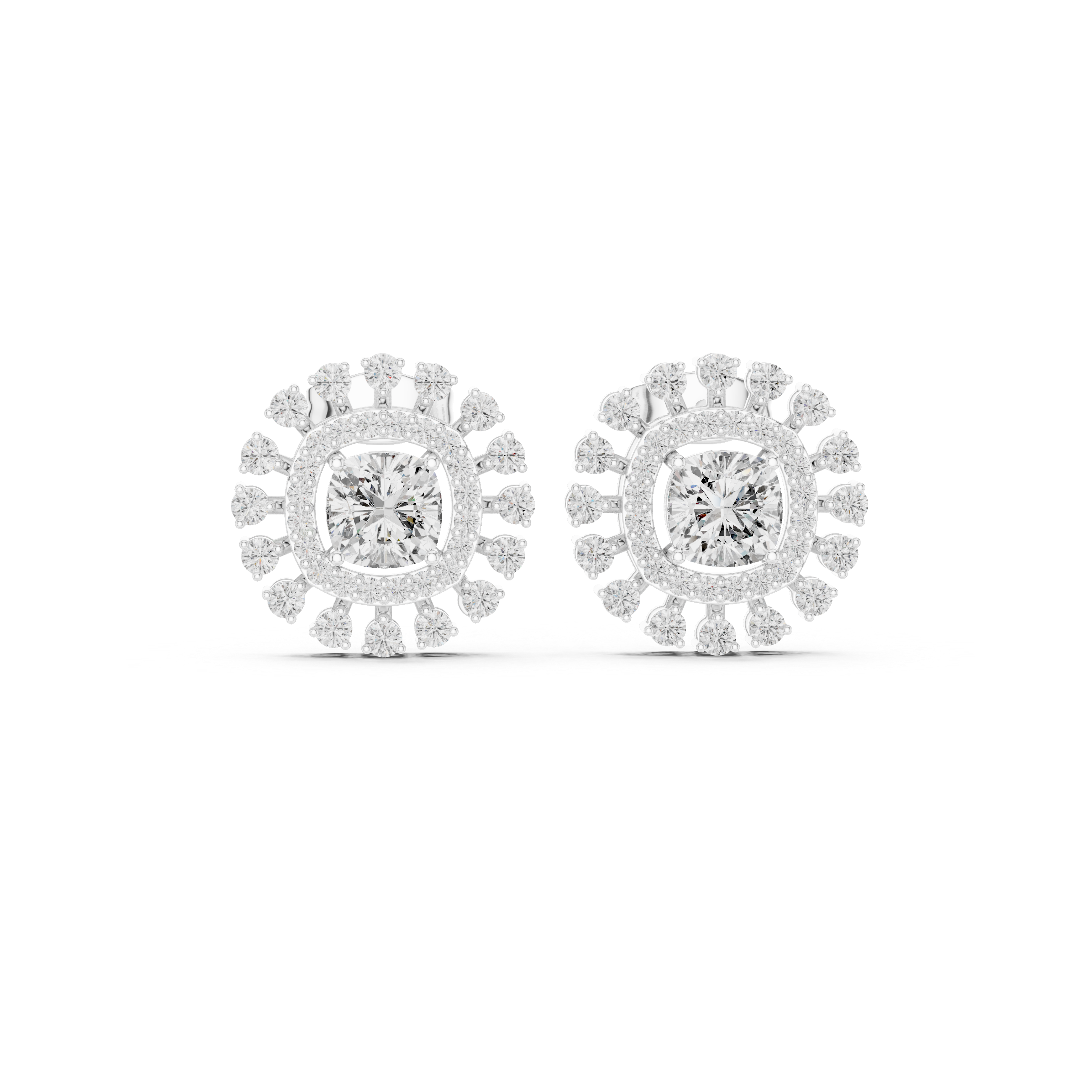 Cushion Square 2.02ct Lab Grown Diamond Earring