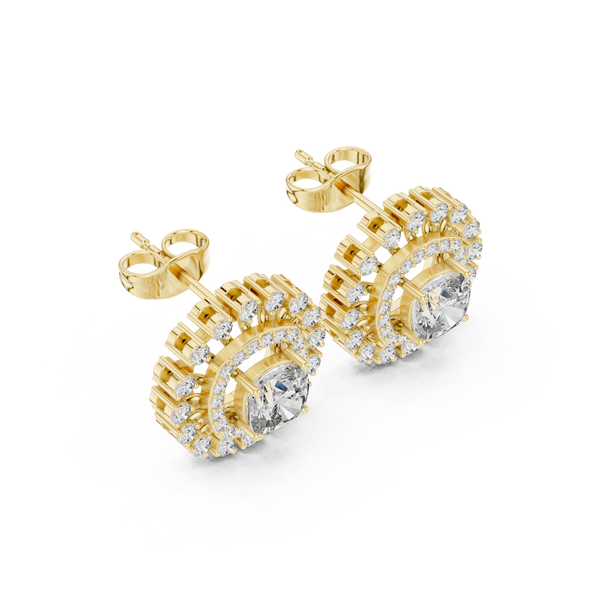 Cushion Square 2.02ct Lab Grown Diamond Earring