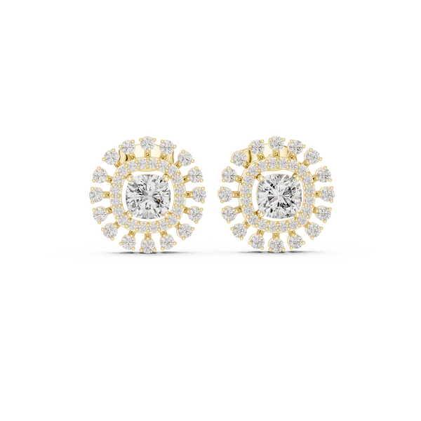 Cushion Square 2.02ct Lab Grown Diamond Earring