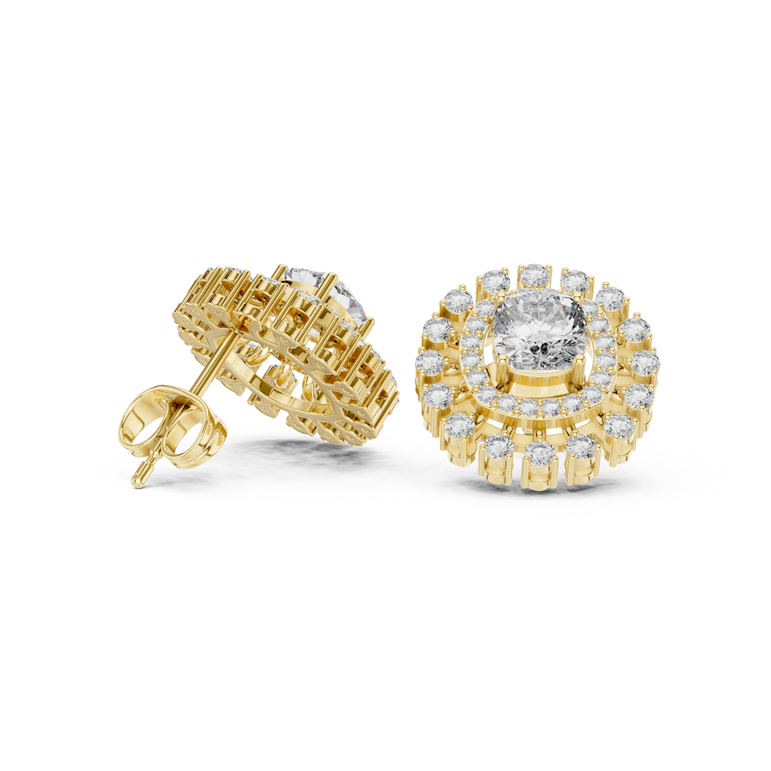 Cushion Square 2.02ct Lab Grown Diamond Earring