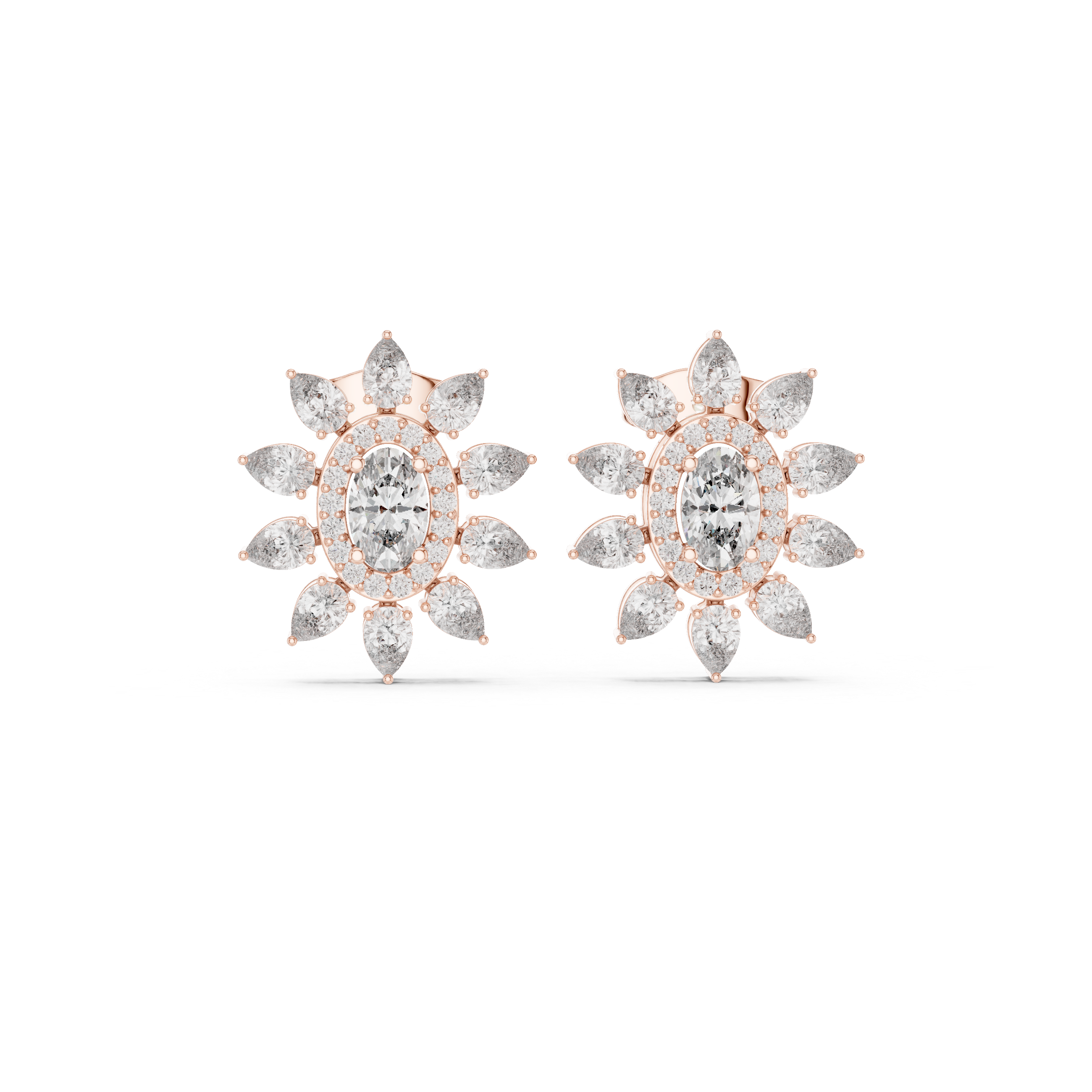 Pear Oval 1.5ct Lab Grown Diamond Earring