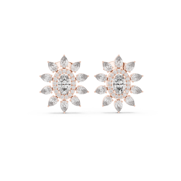 Pear Oval 1.5ct Lab Grown Diamond Earring