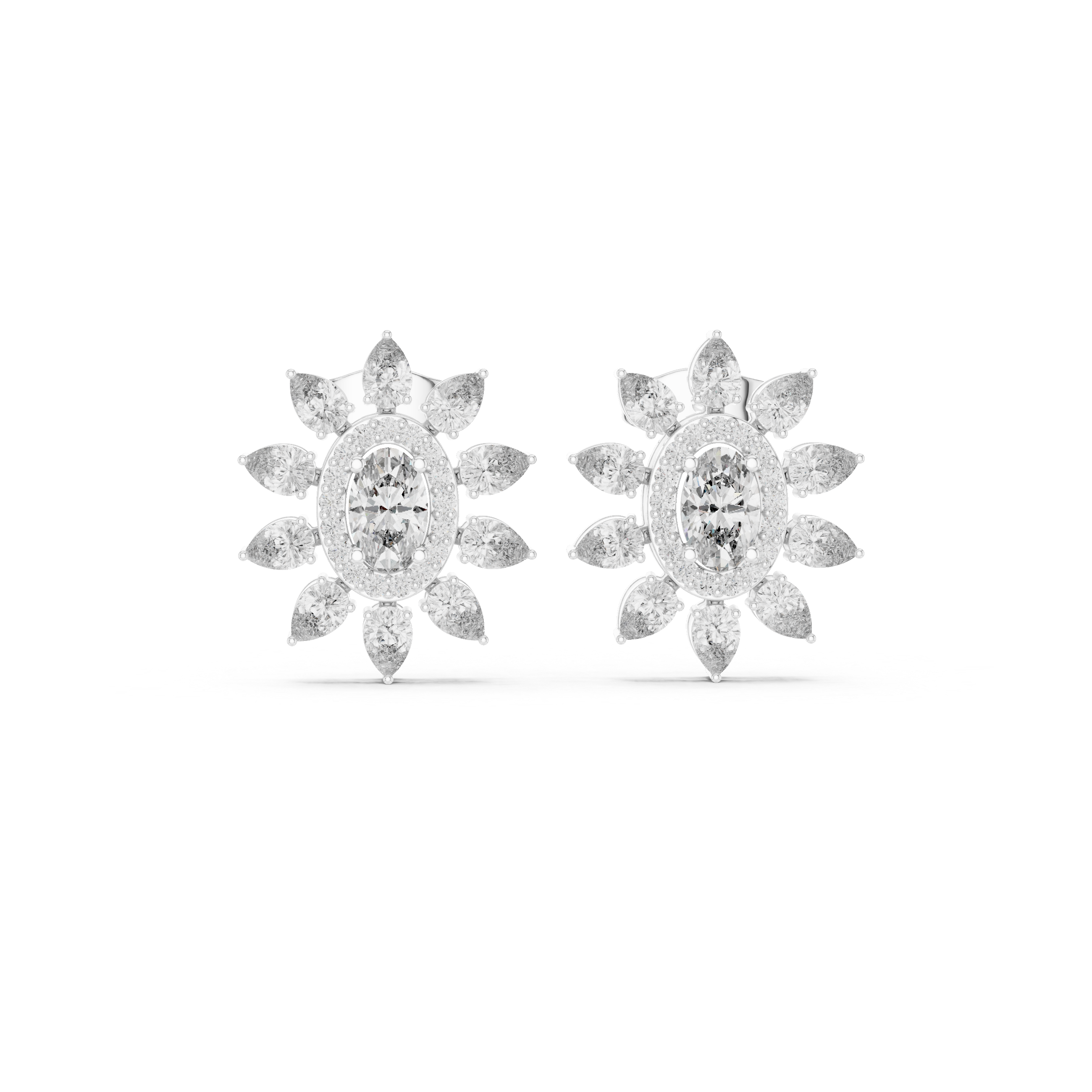 Pear Oval 1.5ct Lab Grown Diamond Earring