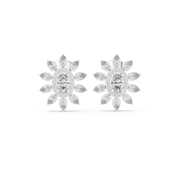 Pear Oval 1.5ct Lab Grown Diamond Earring