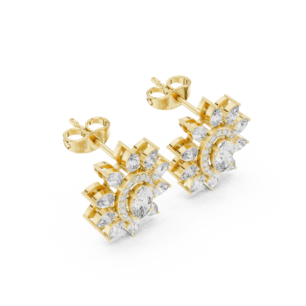 Pear Oval 1.5ct Lab Grown Diamond Earring