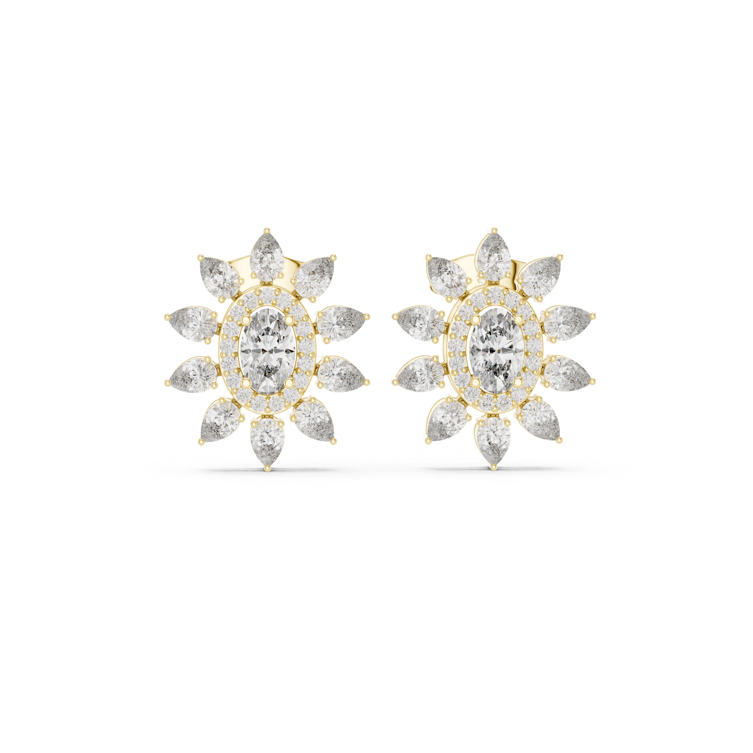 Pear Oval 1.5ct Lab Grown Diamond Earring