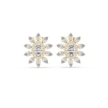 Pear Oval 1.5ct Lab Grown Diamond Earring