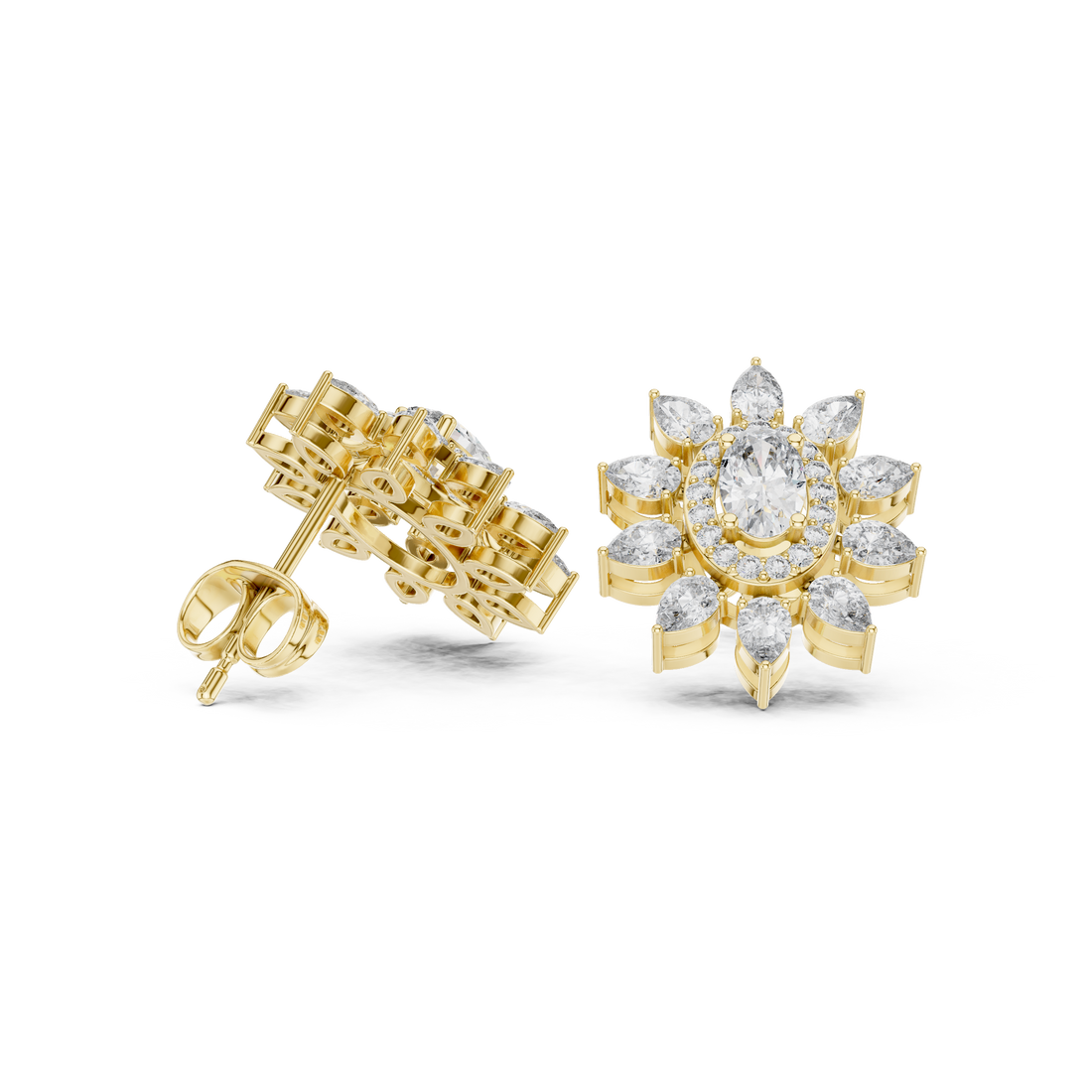 Pear Oval 1.5ct Lab Grown Diamond Earring