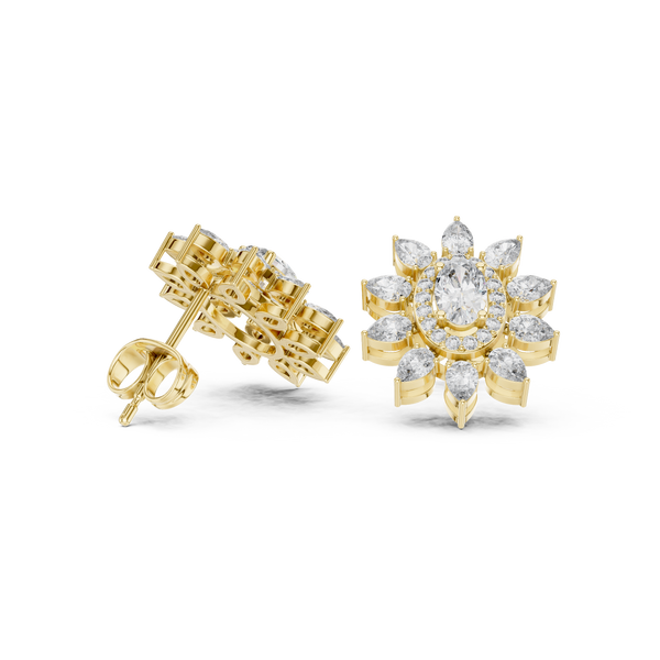 Pear Oval 1.5ct Lab Grown Diamond Earring