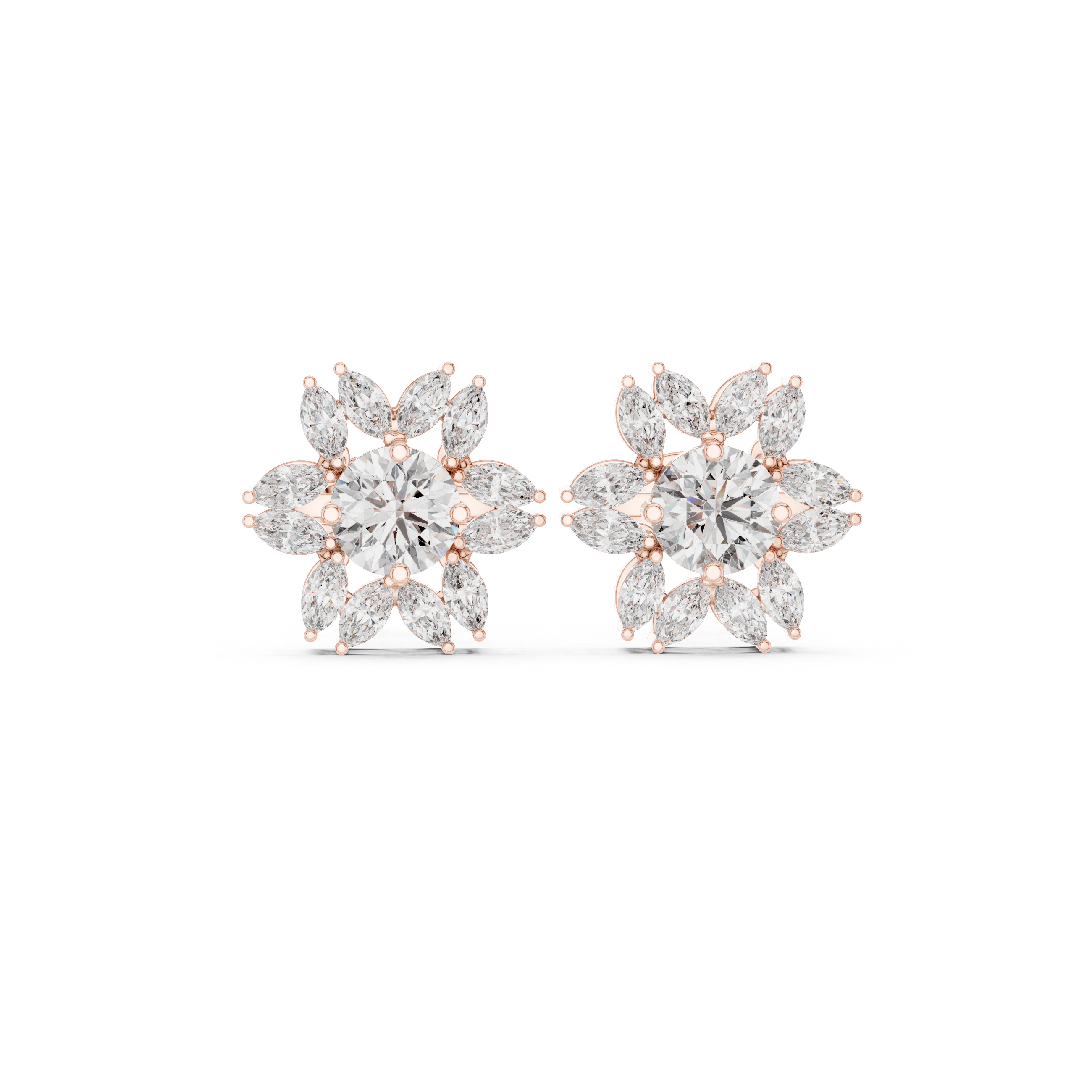 Gleaming 13.58ct Marquise Lab Grown Diamond Earring