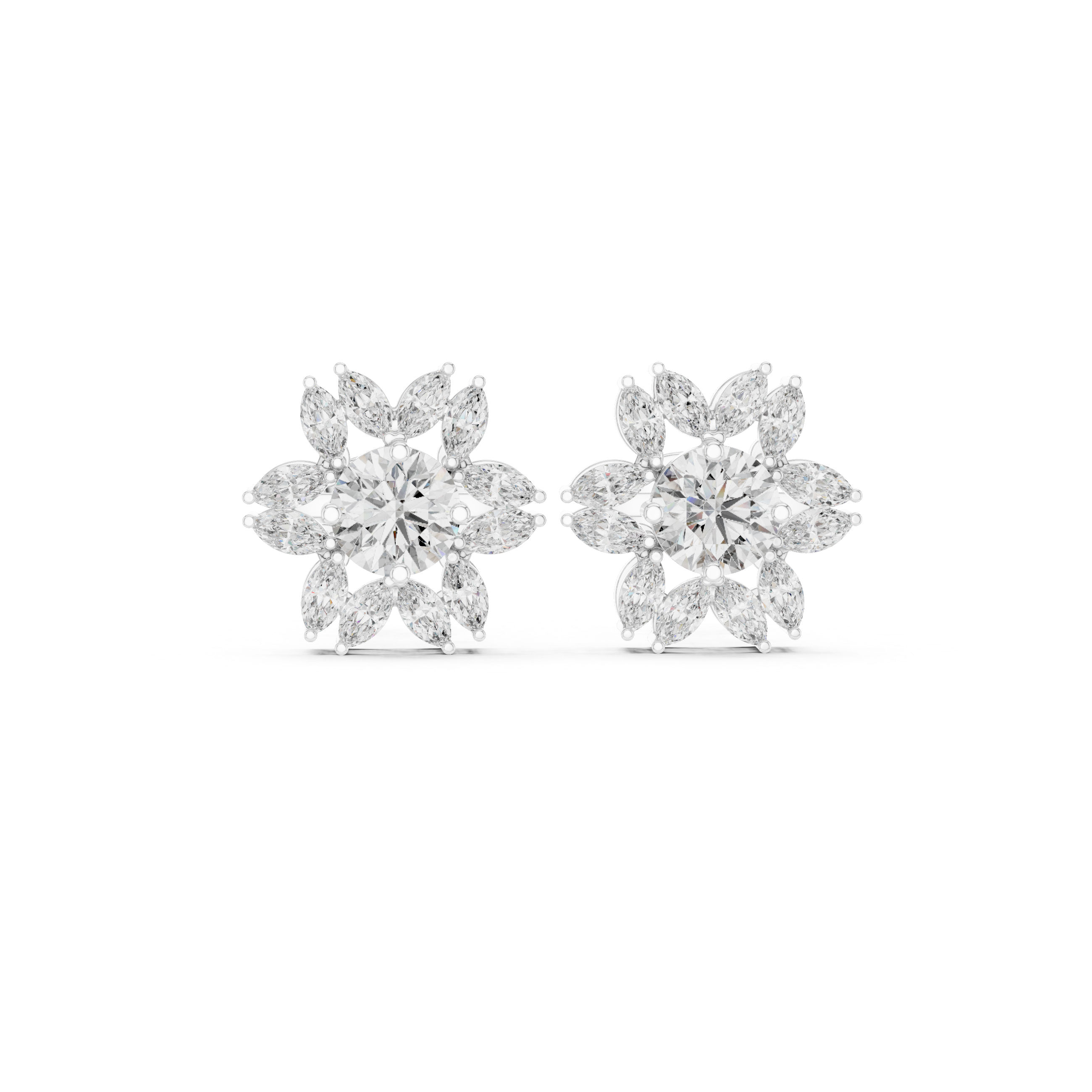 Gleaming 13.58ct Marquise Lab Grown Diamond Earring