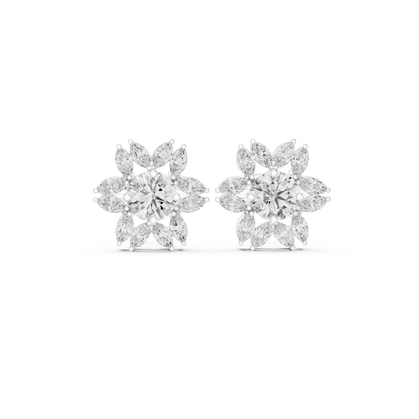 Gleaming 13.58ct Marquise Lab Grown Diamond Earring