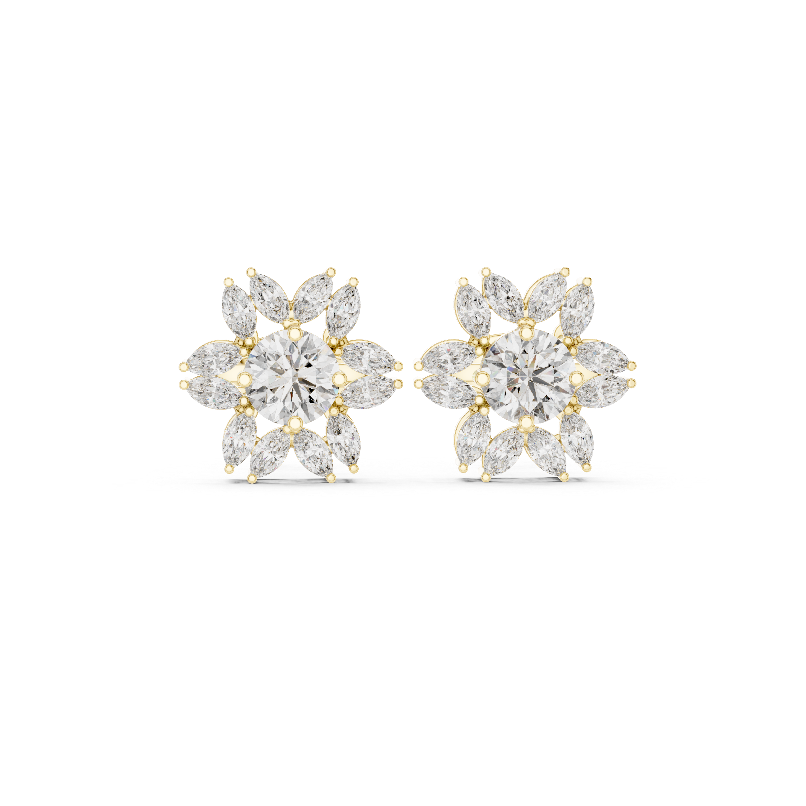Gleaming 13.58ct Marquise Lab Grown Diamond Earring