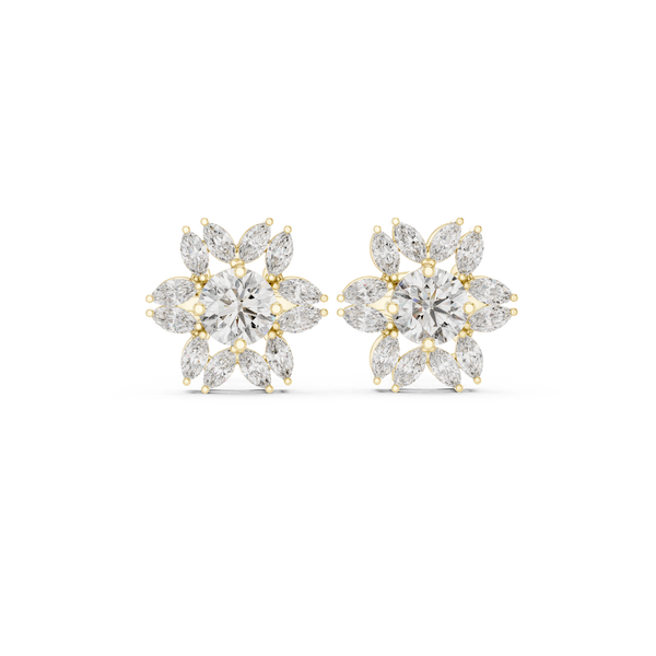Gleaming 13.58ct Marquise Lab Grown Diamond Earring