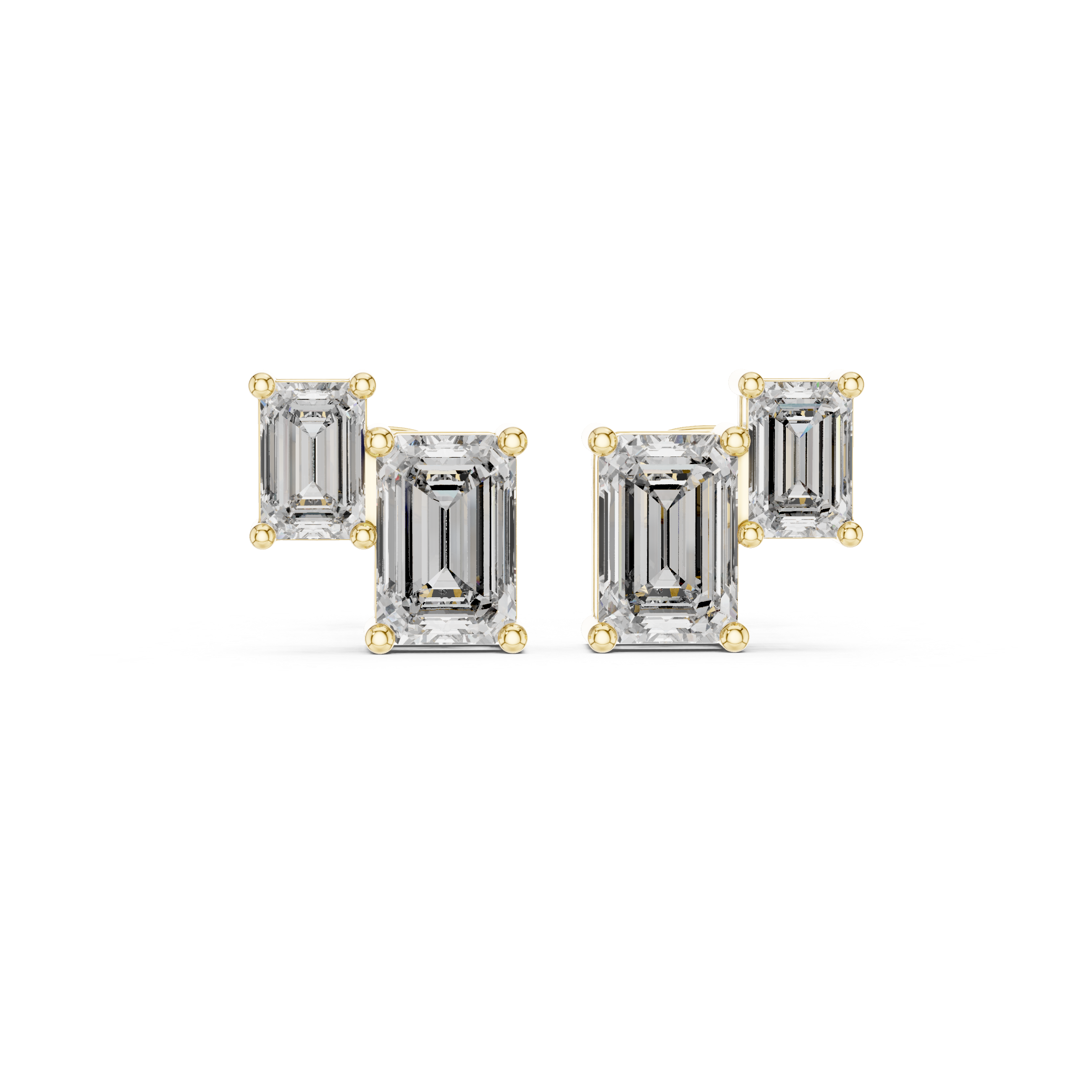 Majestic 1.47ct Emerald Lab Grown Diamond Earring