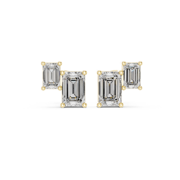 Majestic 1.47ct Emerald Lab Grown Diamond Earring