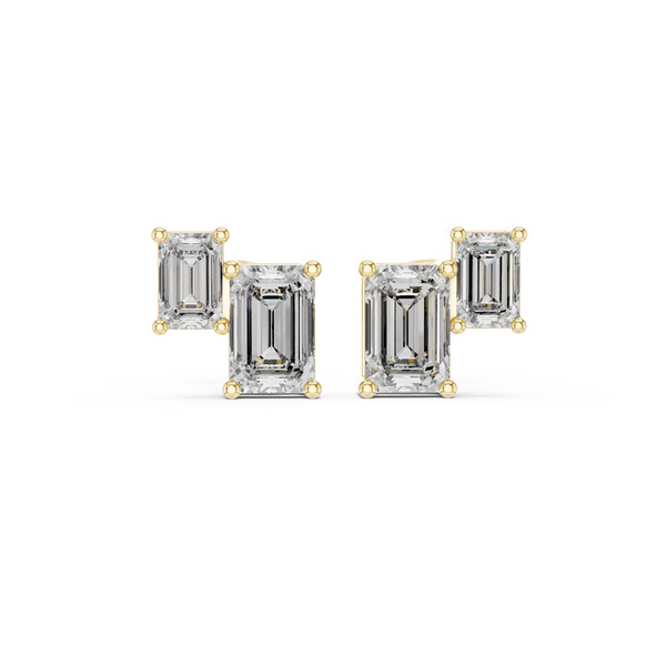 Majestic 1.47ct Emerald Lab Grown Diamond Earring