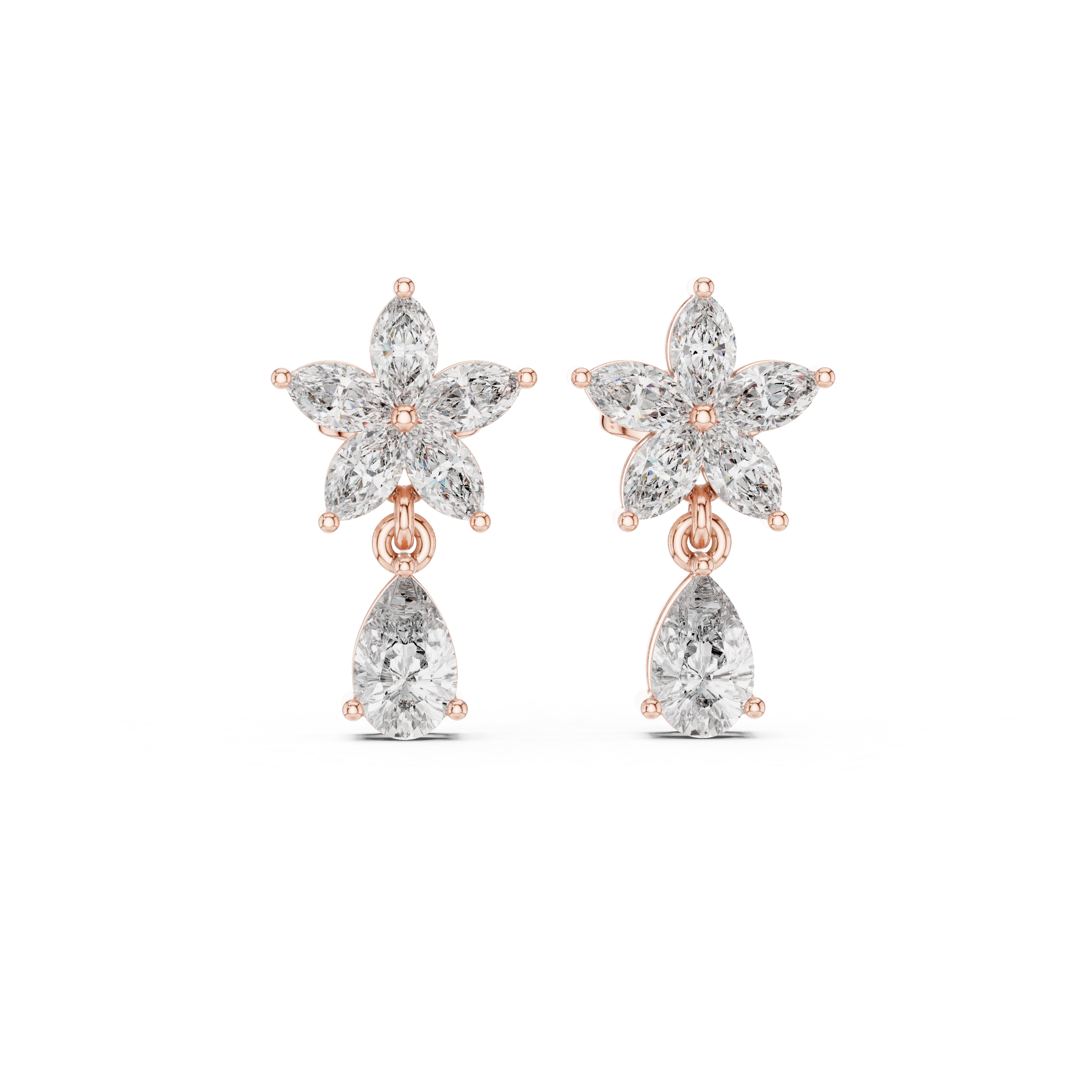 1.7ct Marquise Pear Lab Grown Diamond Earring