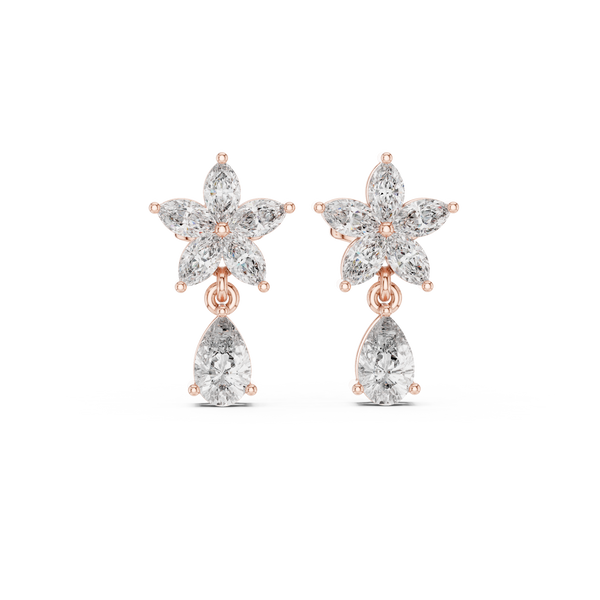 1.7ct Marquise Pear Lab Grown Diamond Earring