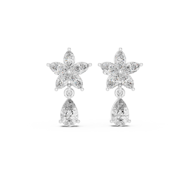 1.7ct Marquise Pear Lab Grown Diamond Earring