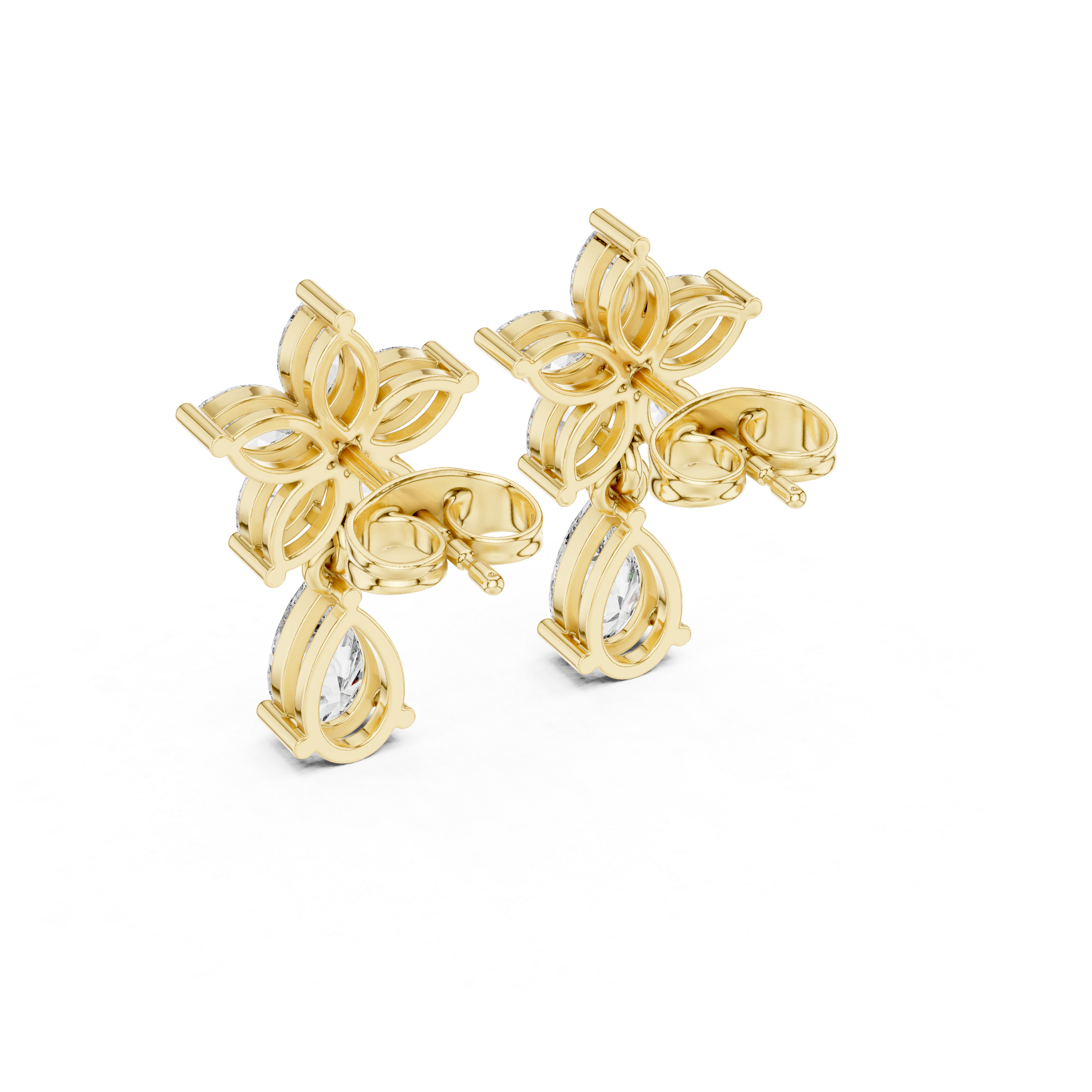 1.7ct Marquise Pear Lab Grown Diamond Earring