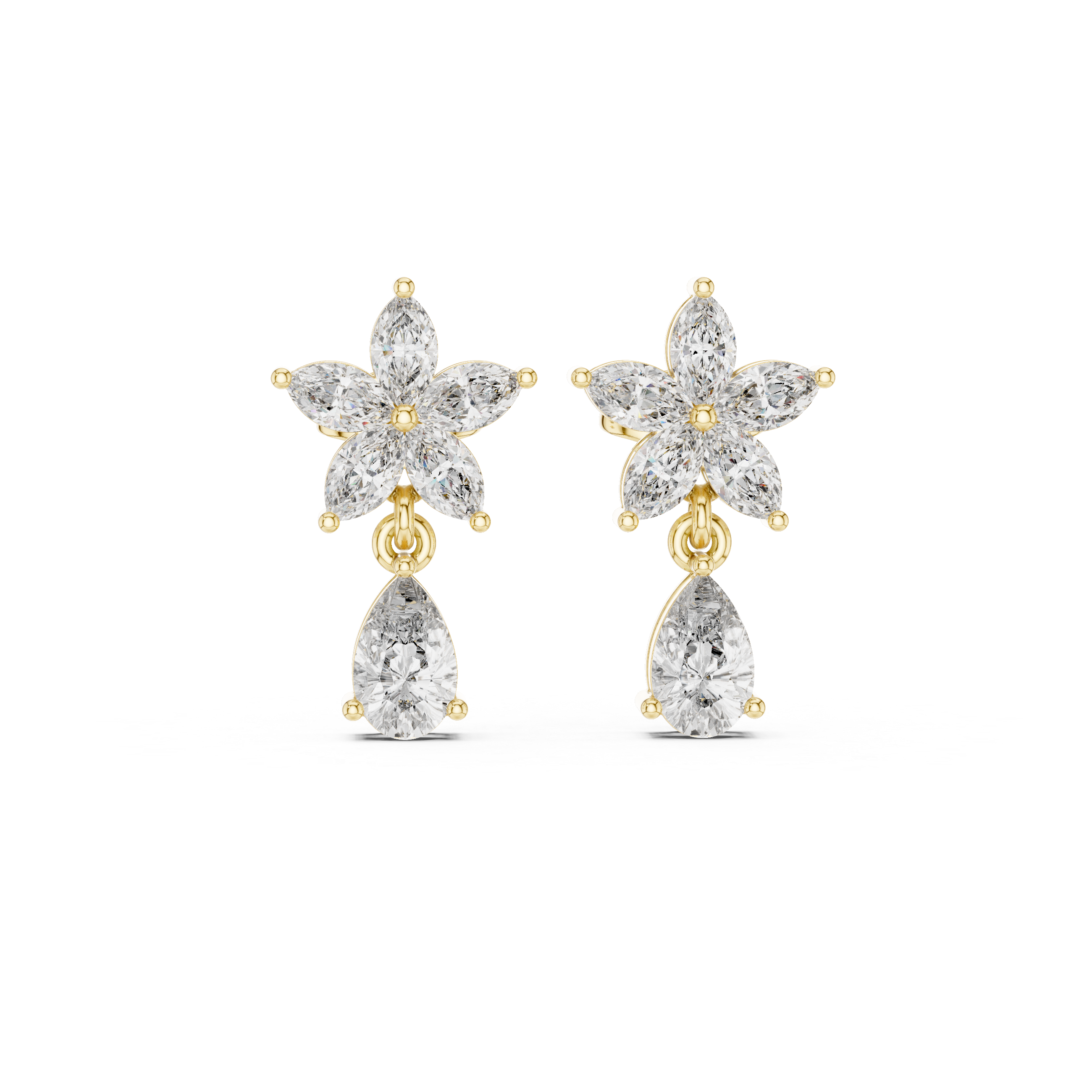 1.7ct Marquise Pear Lab Grown Diamond Earring