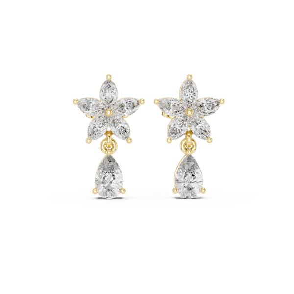 1.7ct Marquise Pear Lab Grown Diamond Earring