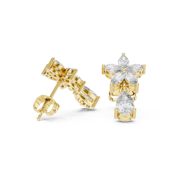 1.7ct Marquise Pear Lab Grown Diamond Earring