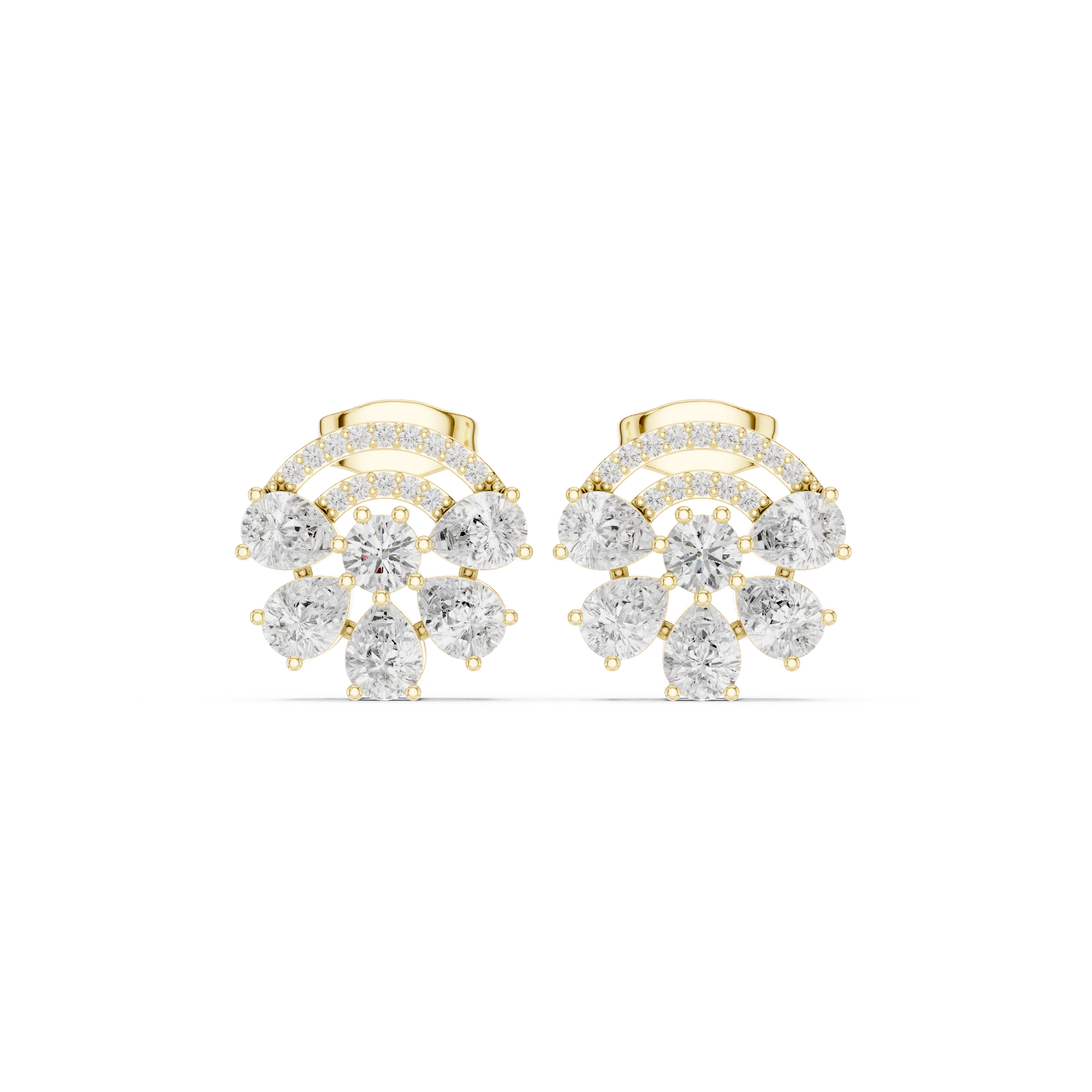 Bright 1.662ct Pear Lab Grown Diamond Earring