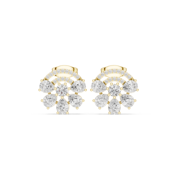 Bright 1.662ct Pear Lab Grown Diamond Earring