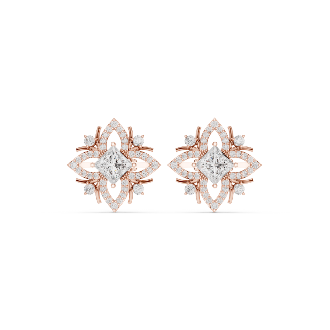 Stunning 1.15ct Princess Lab Grown Diamond Earring