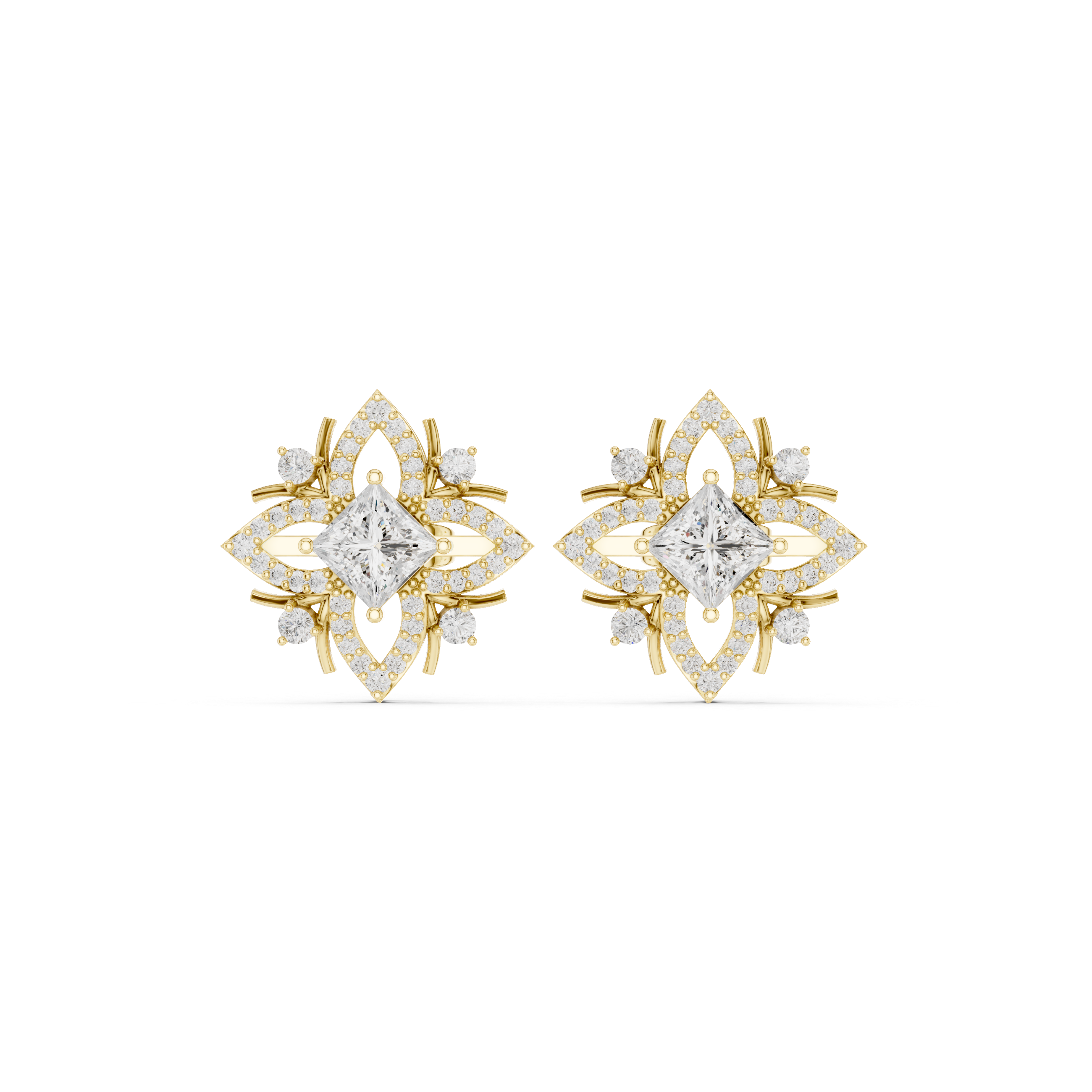 Stunning 1.15ct Princess Lab Grown Diamond Earring